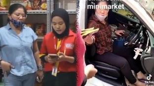Viral karyawan minimarket disuruh minta maaf oleh wanita yang diduga mengutil di Alfamart (foto/tribun)